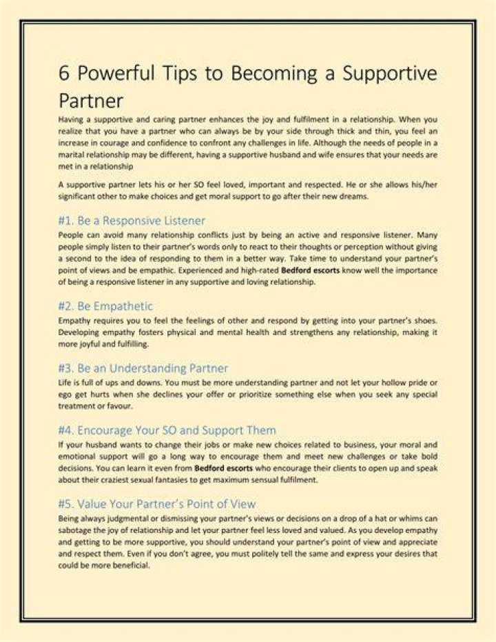 Unlocking The Secrets Of A Supportive Partner